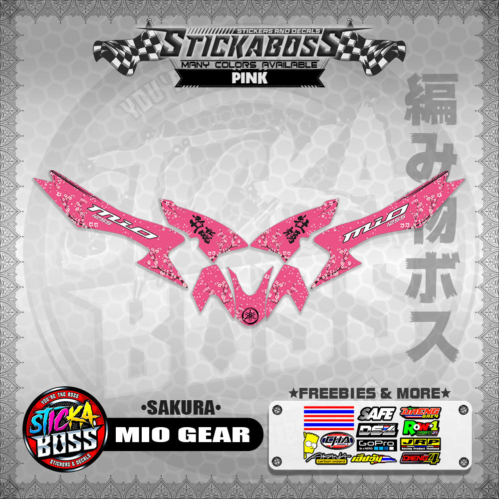 MIO GEAR STICKER DECALS ( SAKURA )【WITH FREEBIES】