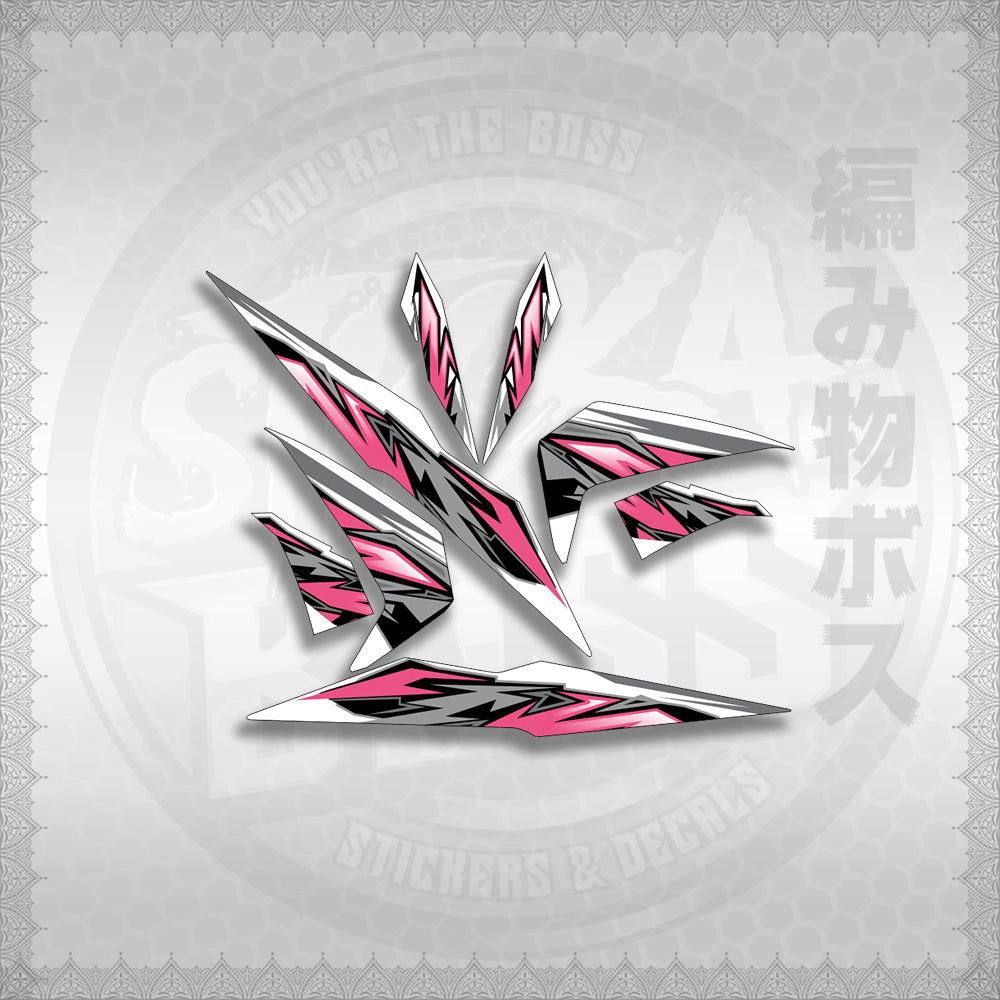 STICKER DECALS for BEAT 110 V2 (BV2INMAFOWHSTMODE) By STICKABOSS (SOFIE LAMINATED WATERPROOF)