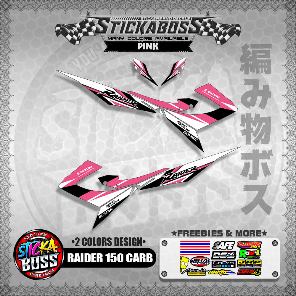 RAIDER 150 CARB MALAYSIAN STICKER DECALS ( 2 COLORS DESIGN )【WITH FREEBIES】