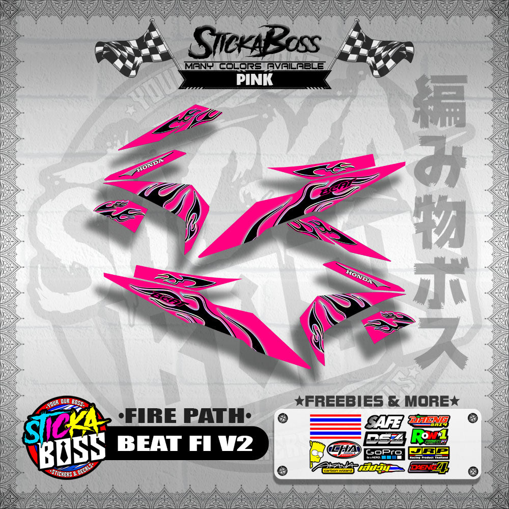 BEAT FI V2 DECALS ( FIRE PATH )【WITH FREEBIES】