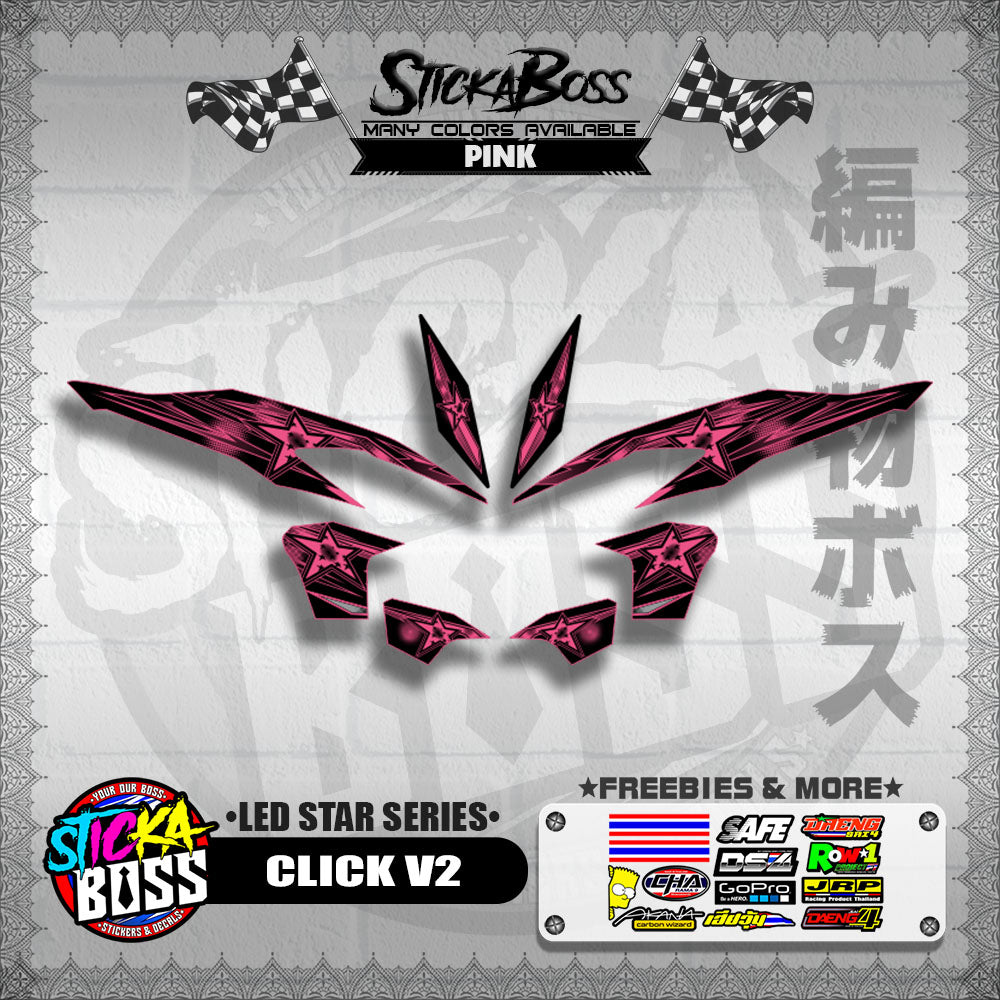 CLICK V2 DECALS ( LED STAR SERIES )【WITH FREEBIES】
