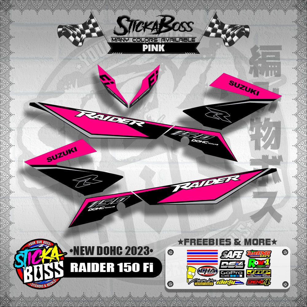 RAIDER 150 Fi DECALS ( NEW DOHC 2023 )【WITH FREEBIES】