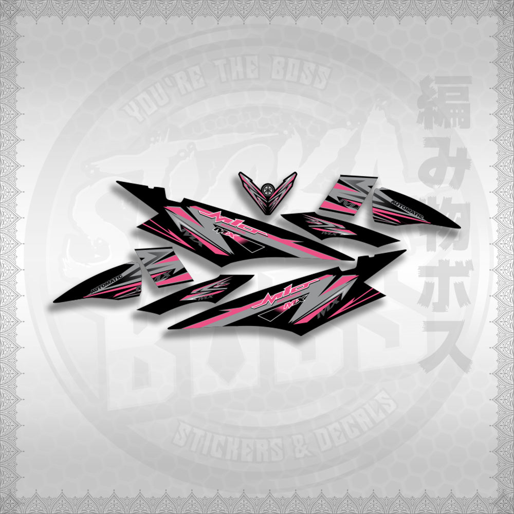 MIO SOUL I STRIPING CARBURETOR STICKER DECALS By STICKABOSS (SOFIE LAMINATED WATERPROOF)