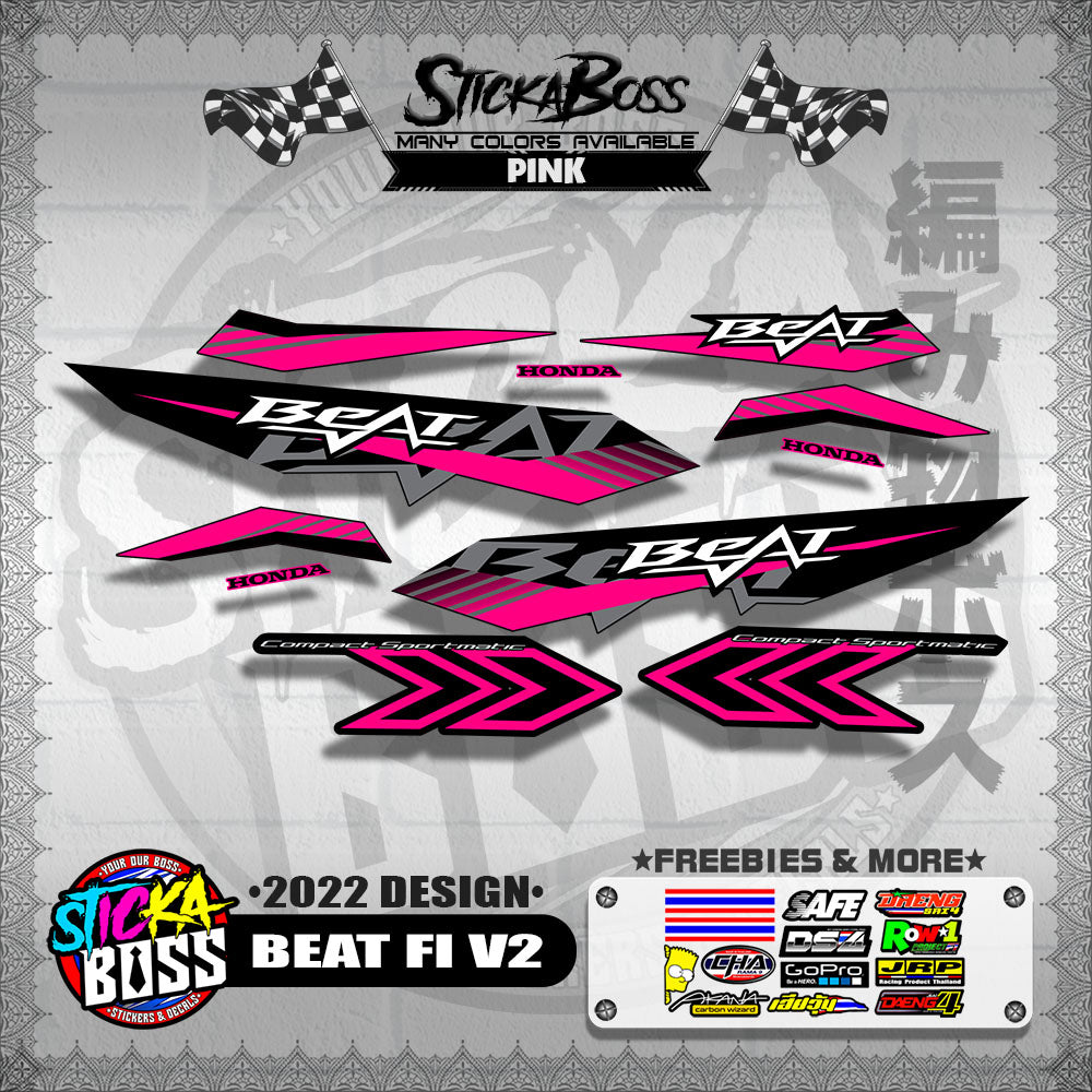 Beat V2 Malaysian Decals ( 2022 Design )【WITH FREEBIES】 Malaysia Concept