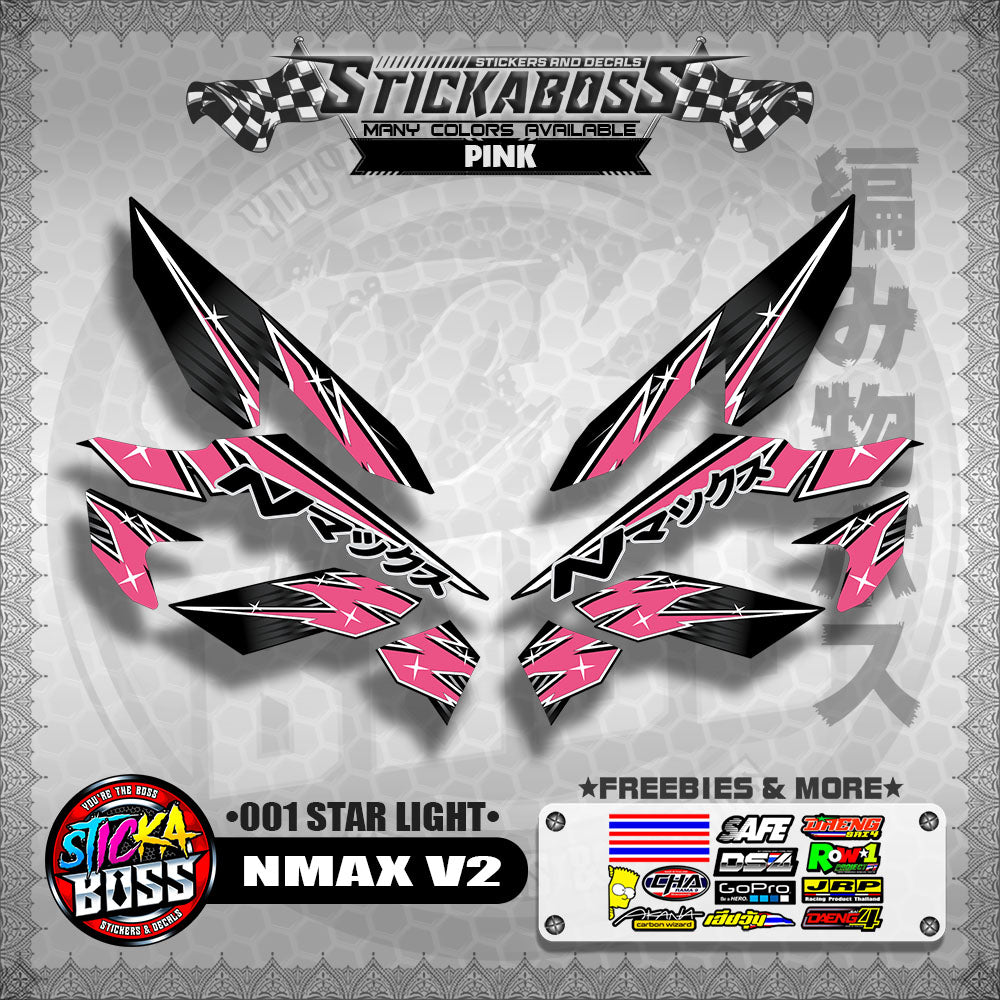 NMAX V2 STICKER DECALS ( 001 STAR LIGHT )【WITH FREEBIES】