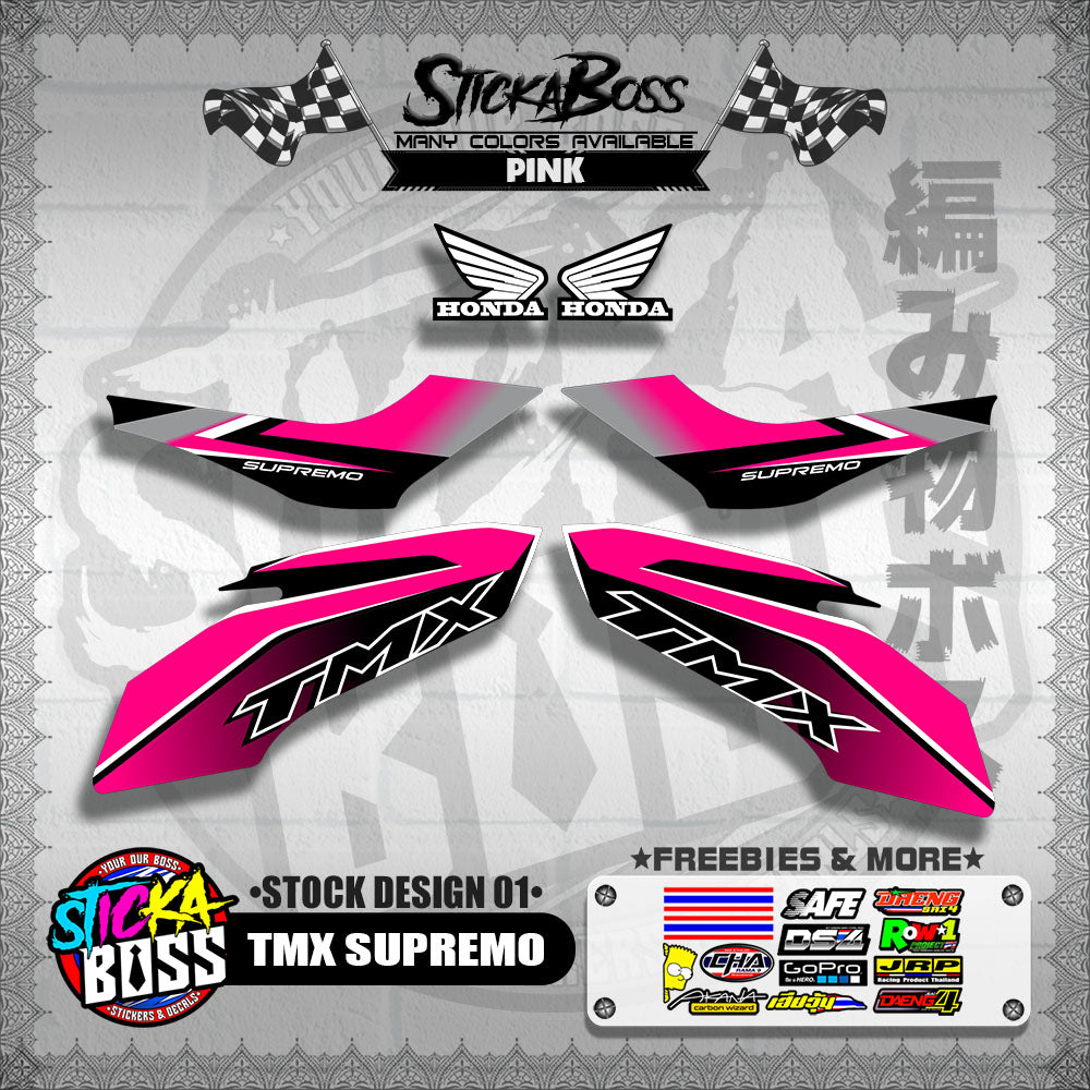 TMX SUPREMO DECALS ( STOCK DESIGN 01 ) 【WITH FREEBIES】