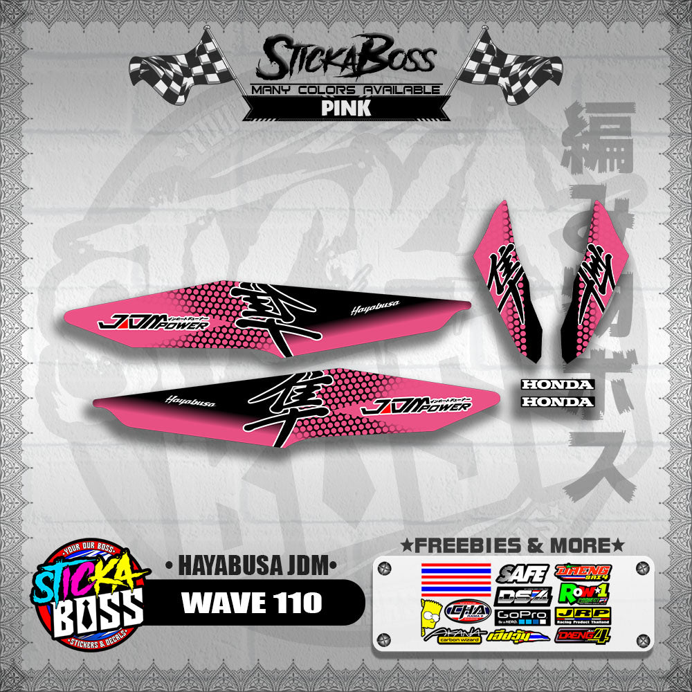 WAVE 110 DECALS ( HAYABUSA JDM)【WITH FREEBIES】