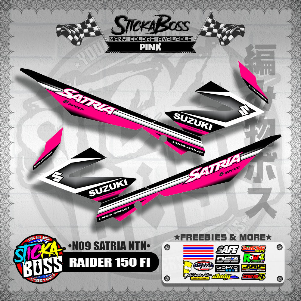 RAIDER 150 FI DECALS ( N09 SATRIA NTN )【WITH FREEBIES】