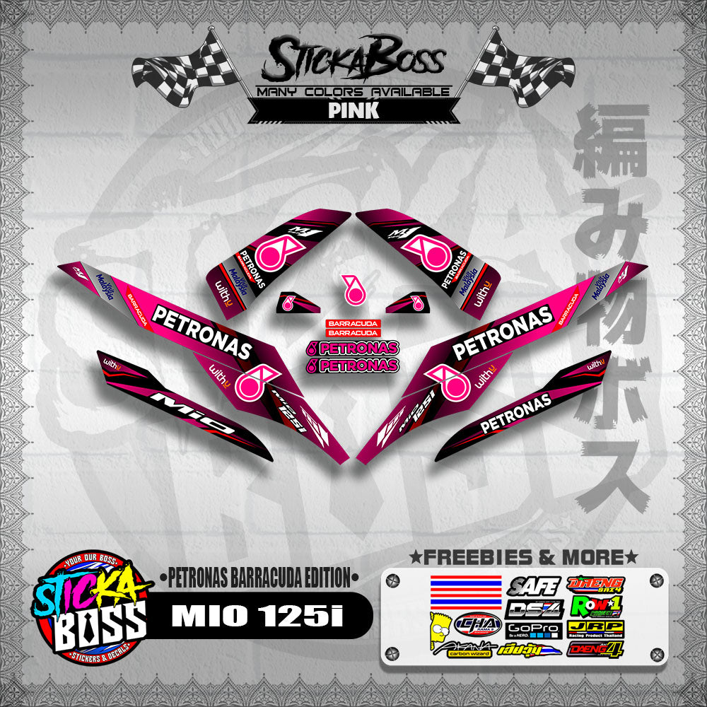 MIO 125i DECALS ( PETRONAS BARRACUDA EDITION )【WITH FREEBIES】