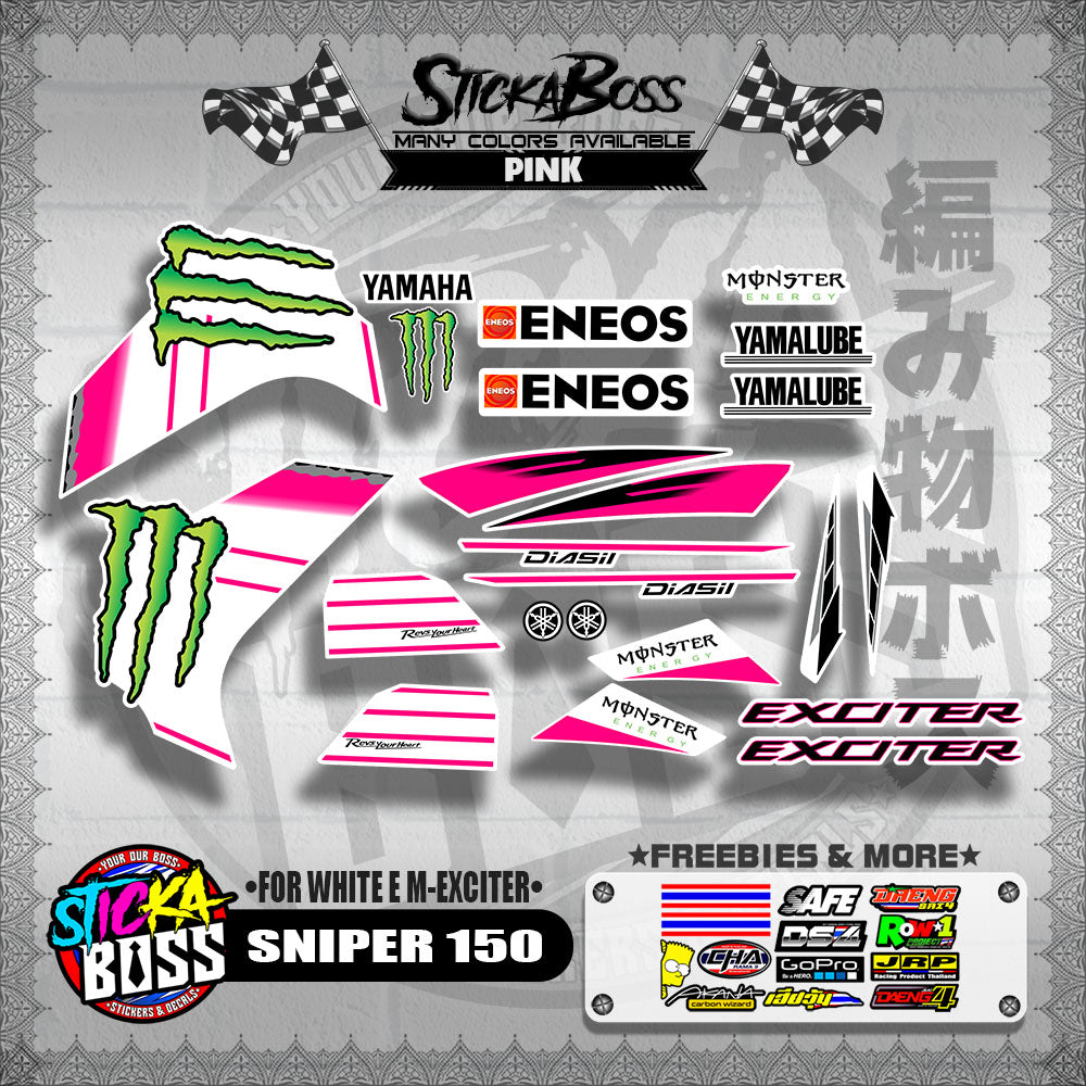SNIPER 150 DECALS ( FOR WHITE E M-EXCITER )【WITH FREEBIES】