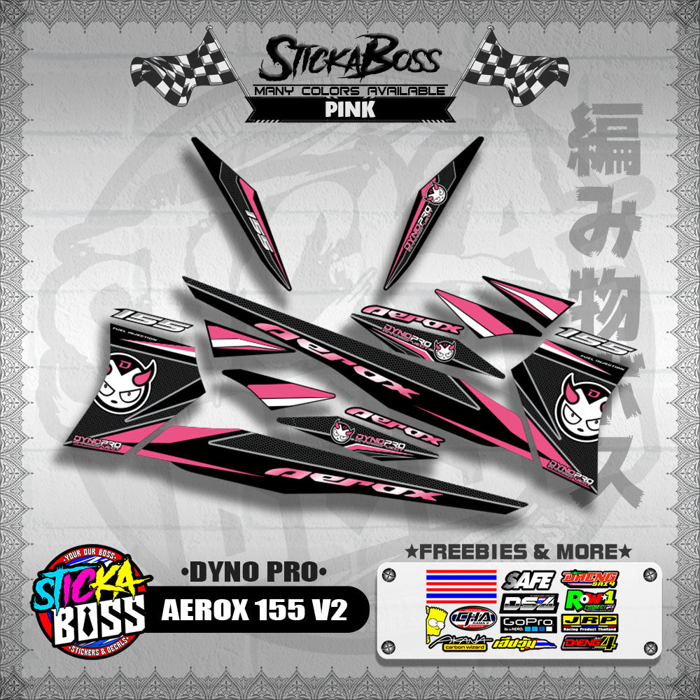AEROX 155 V2 DECALS ( DYNO PRO )【WITH FREEBIES】