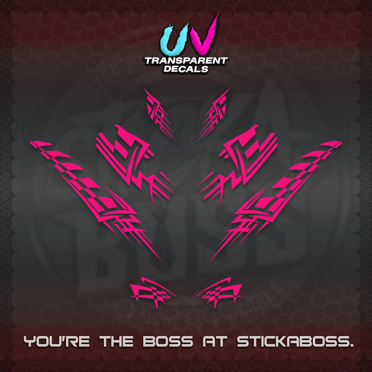 CLICK 125 V3 VARIO INDO-MALAY UV TRANSPARENT DECALS (2026 TRIBAL LINES DESIGN) STICKER DECALS By STICKABOSS