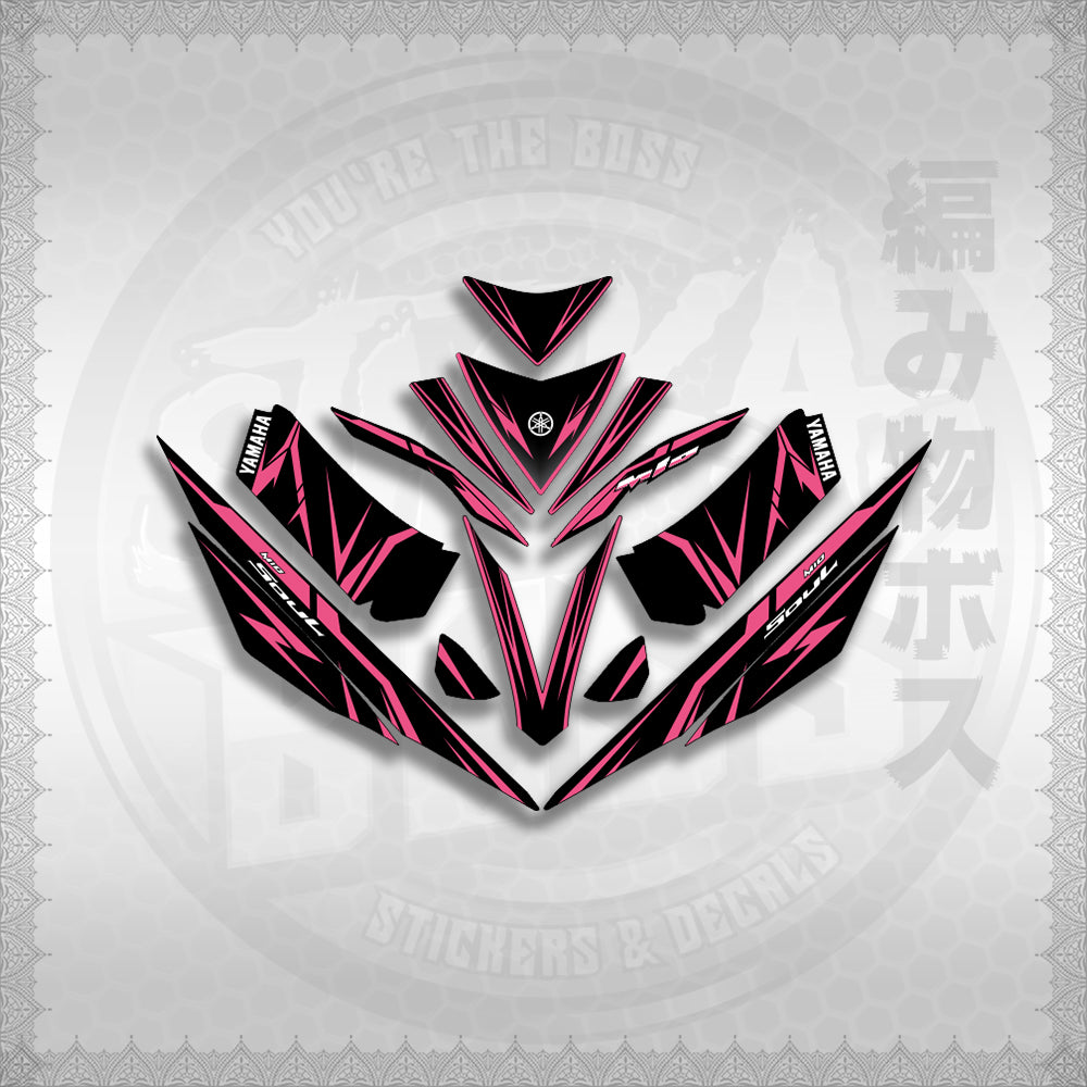 STICKER DECALS for MIO 4 (MIRGADE) By STICKABOSS (SOFIE LAMINATED WATERPROOF)