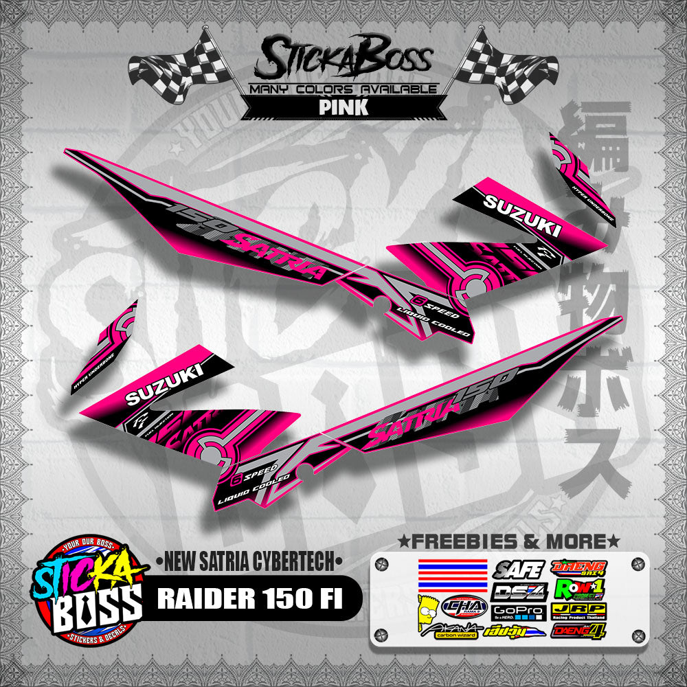 RAIDER 150 FI DECALS ( NEW SATRIA CYBERTECH )【WITH FREEBIES】