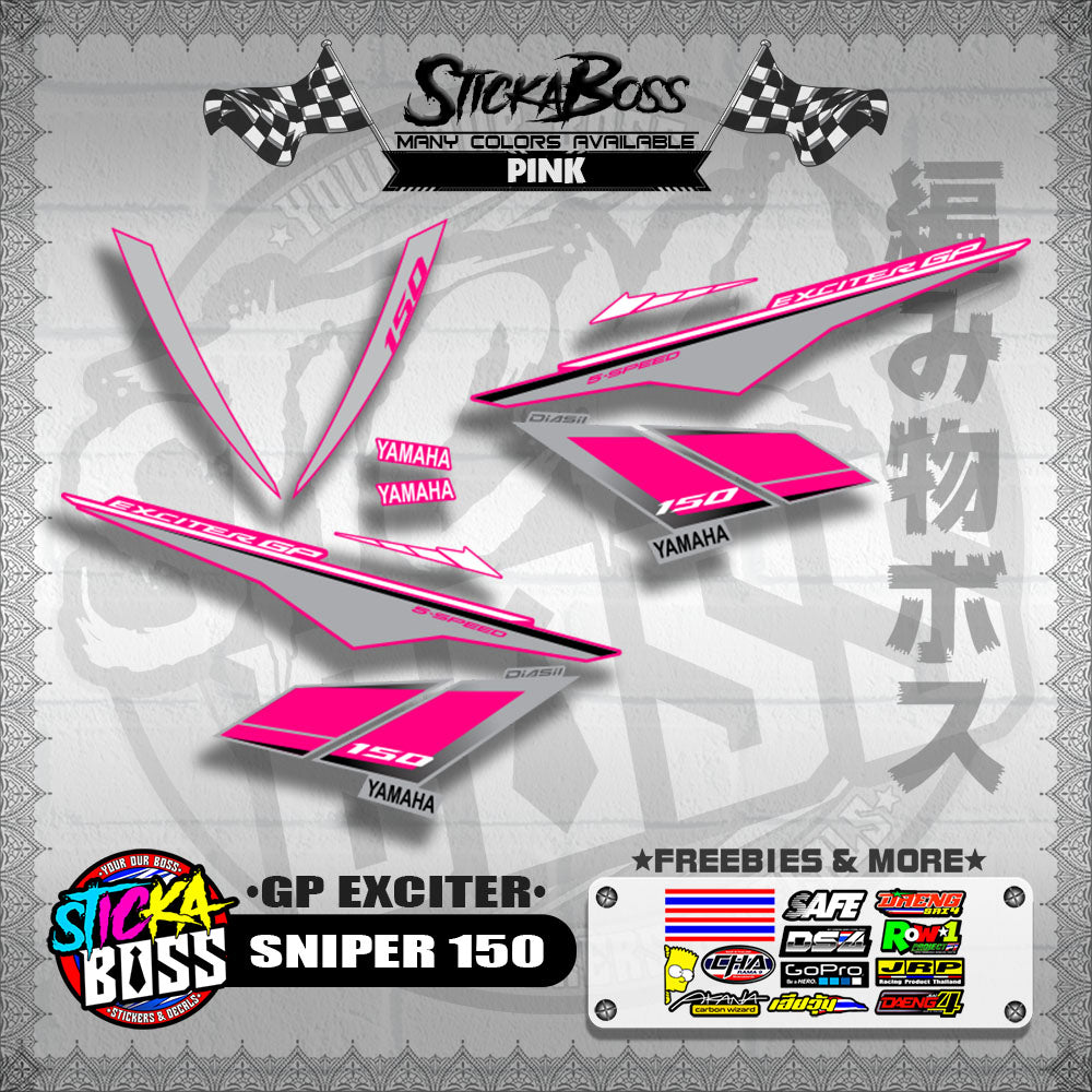 SNIPER 150 STOCK DECALS ( GP EXCITER )【WITH FREEBIES】