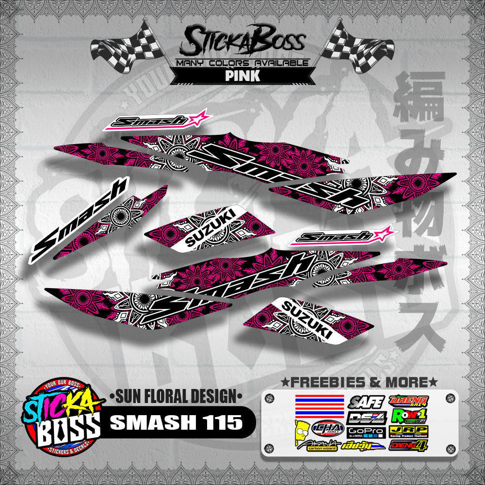 SMASH 115 DECALS ( SUN FLORAL DESIGN )【WITH FREEBIES】