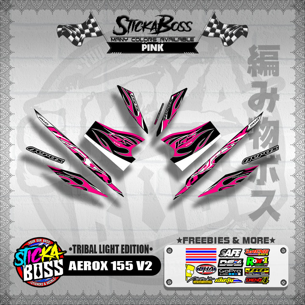 AEROX 155 V2 DECALS ( TRIBAL LIGHT EDITION )【WITH FREEBIES】