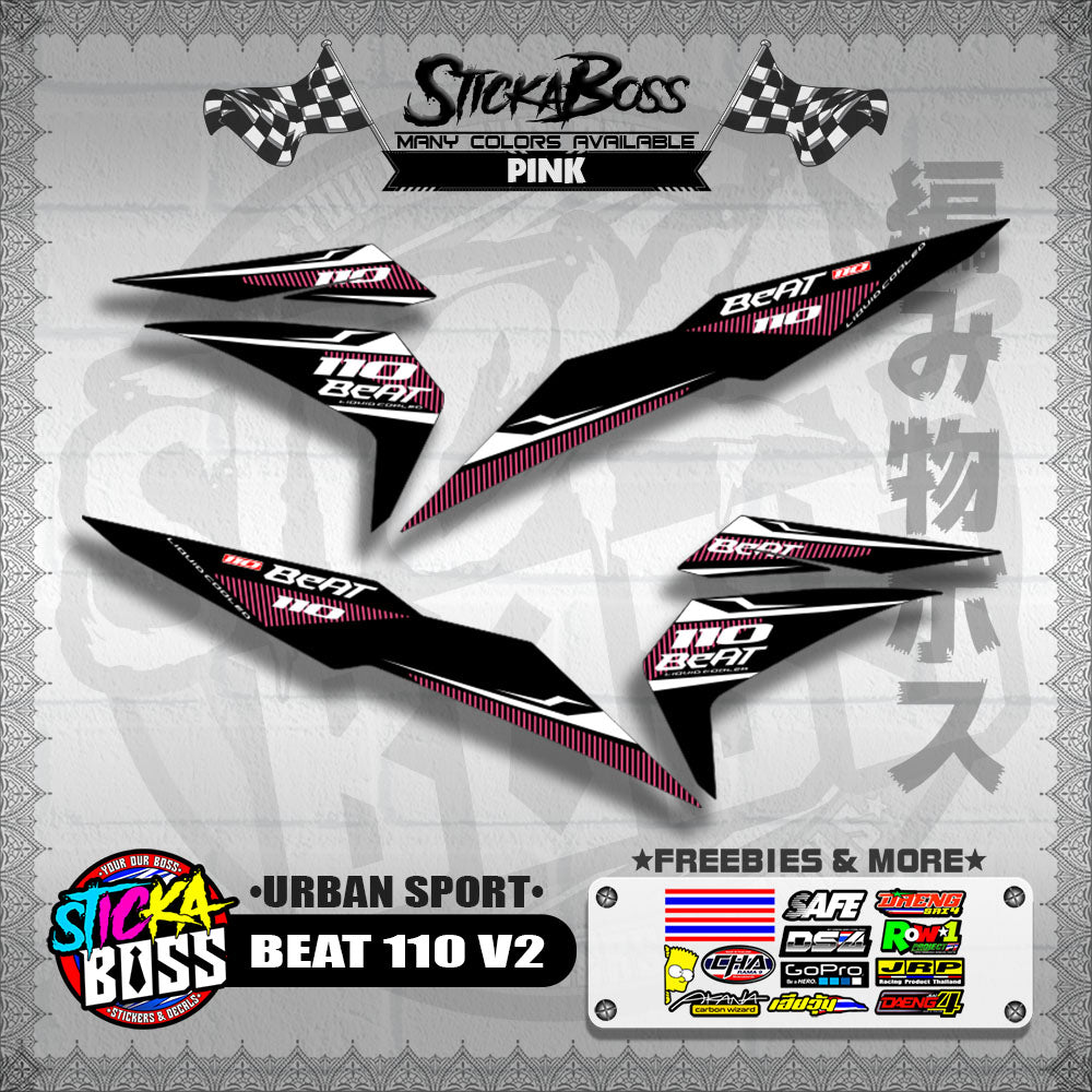 BEAT 110 FI V2 DECALS ( URBAN SPORT )【WITH FREEBIES】