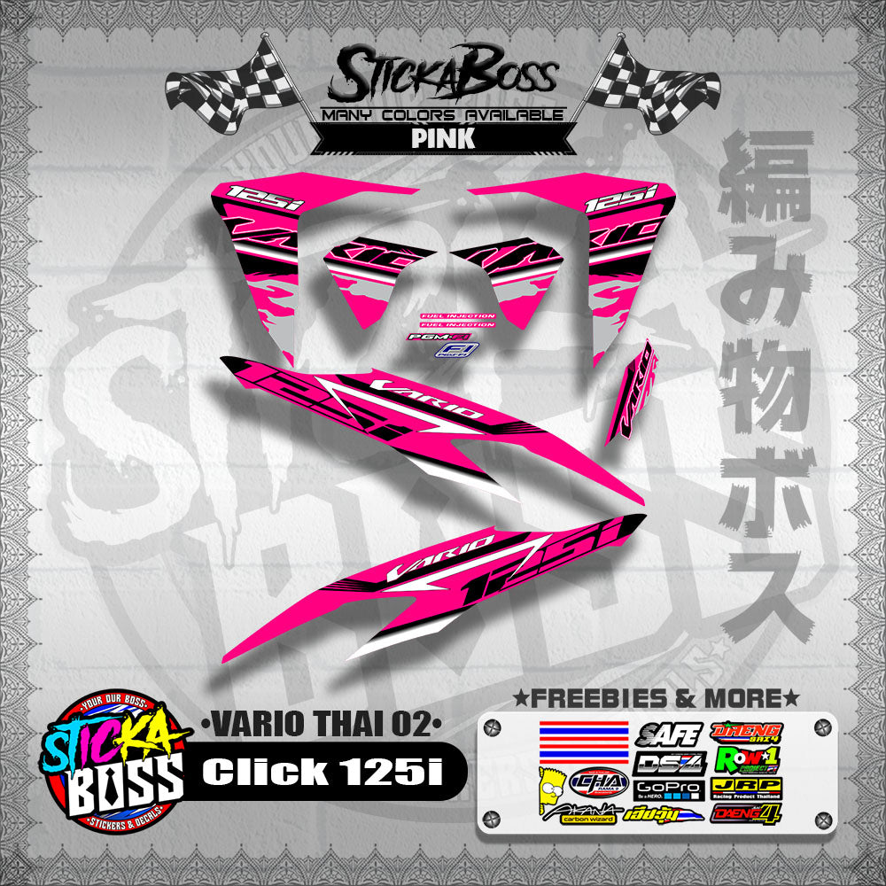 CLICK 125i V2 DECALS ( VARIO THAI 02 )【WITH FREEBIES】