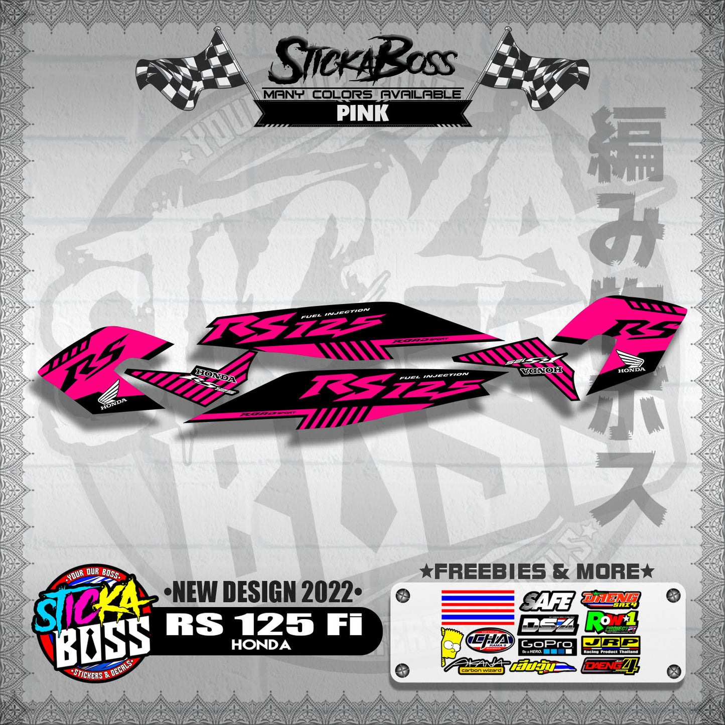 RS 125 Fi DECALS ( NEW DESIGN 2022 )【WITH FREEBIES】
