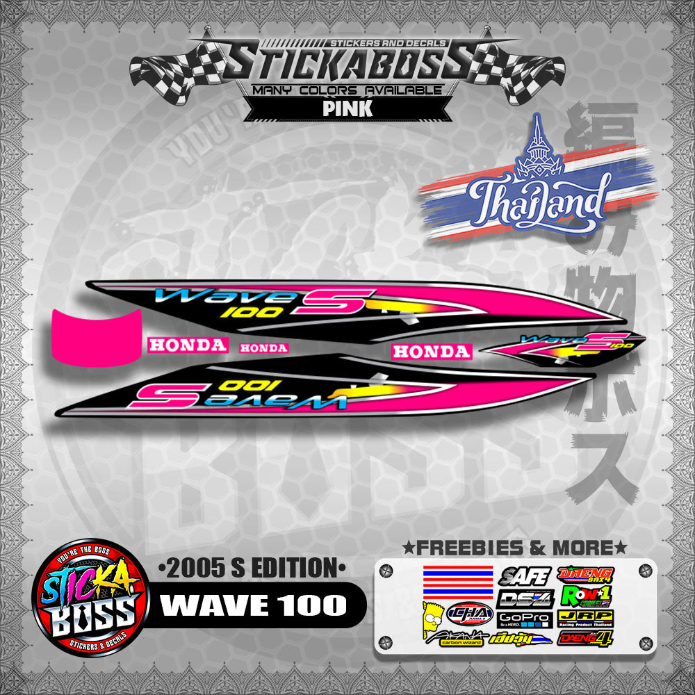 WAVE 100 THAILAND DECALS ( 2005 S EDITION )【WITH FREEBIES】