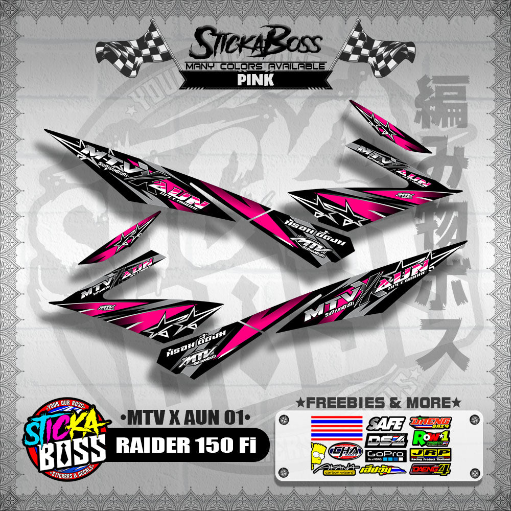 RAIDER 150 Fi DECALS ( MTV X AUN 01 )【WITH FREEBIES】