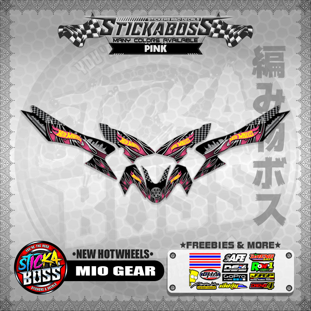 MIO GEAR STICKER DECALS ( NEW HOTWHEELS )【WITH FREEBIES】