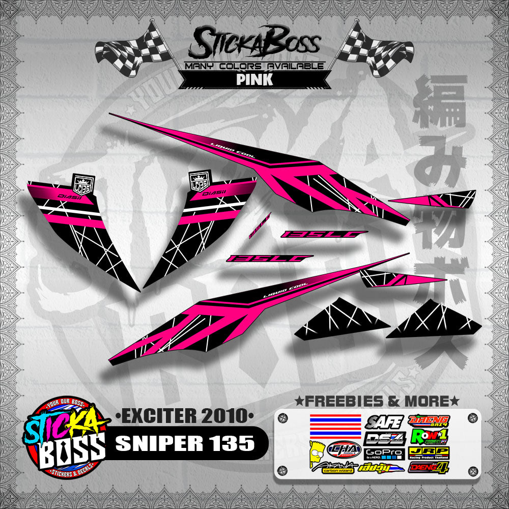SNIPER 135 DECALS ( EXCITER 2010 )【WITH FREEBIES】