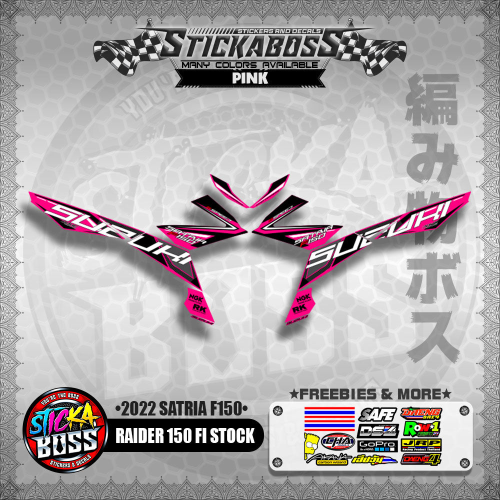 SUZUKI RAIDER 150 FI STOCK DECALS ( 2022 SATRIA F150 )【WITH FREEBIES】