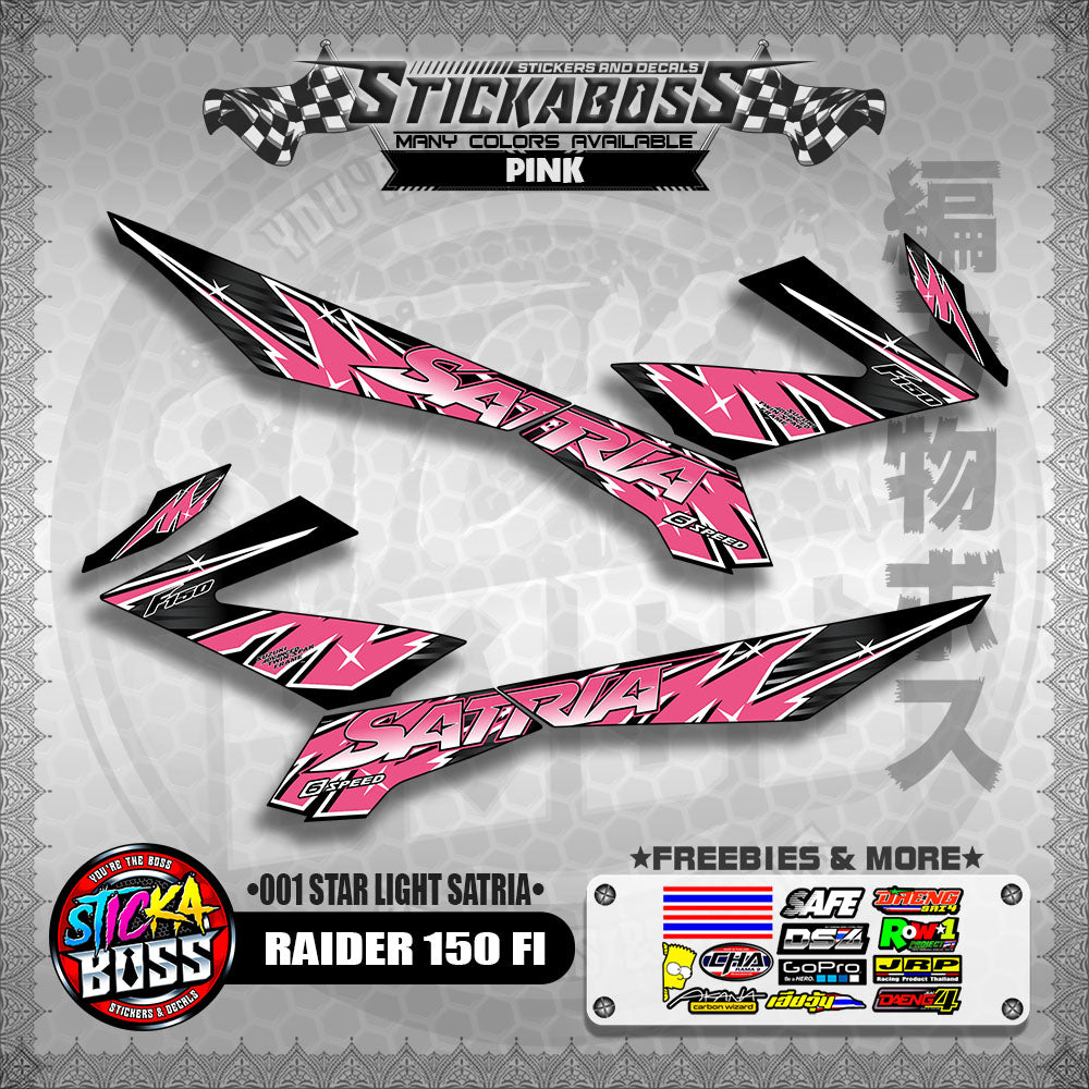RAIDER 150 FI STICKER DECALS ( 001 START LIGHT SATRIA )【WITH FREEBIES】