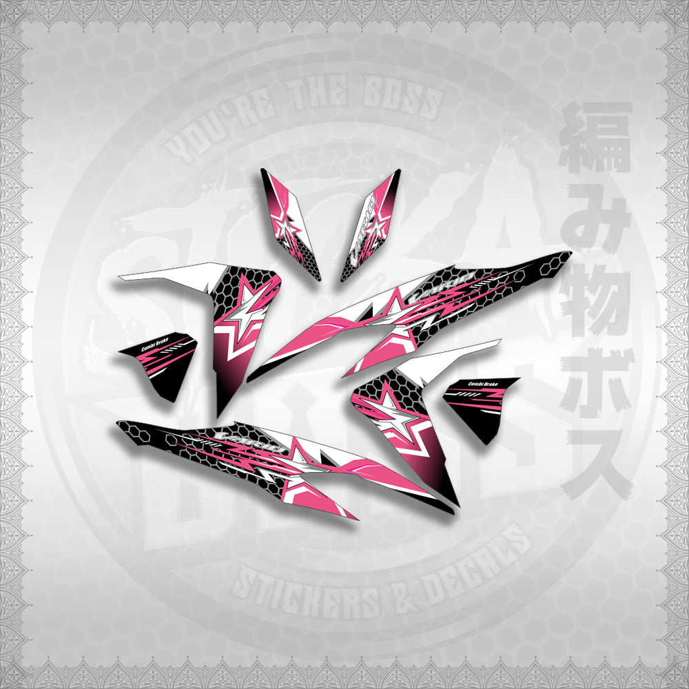 STICKER DECALS for CLICK V2 (CV220VA3) By STICKABOSS (SOFIE LAMINATED WATERPROOF)