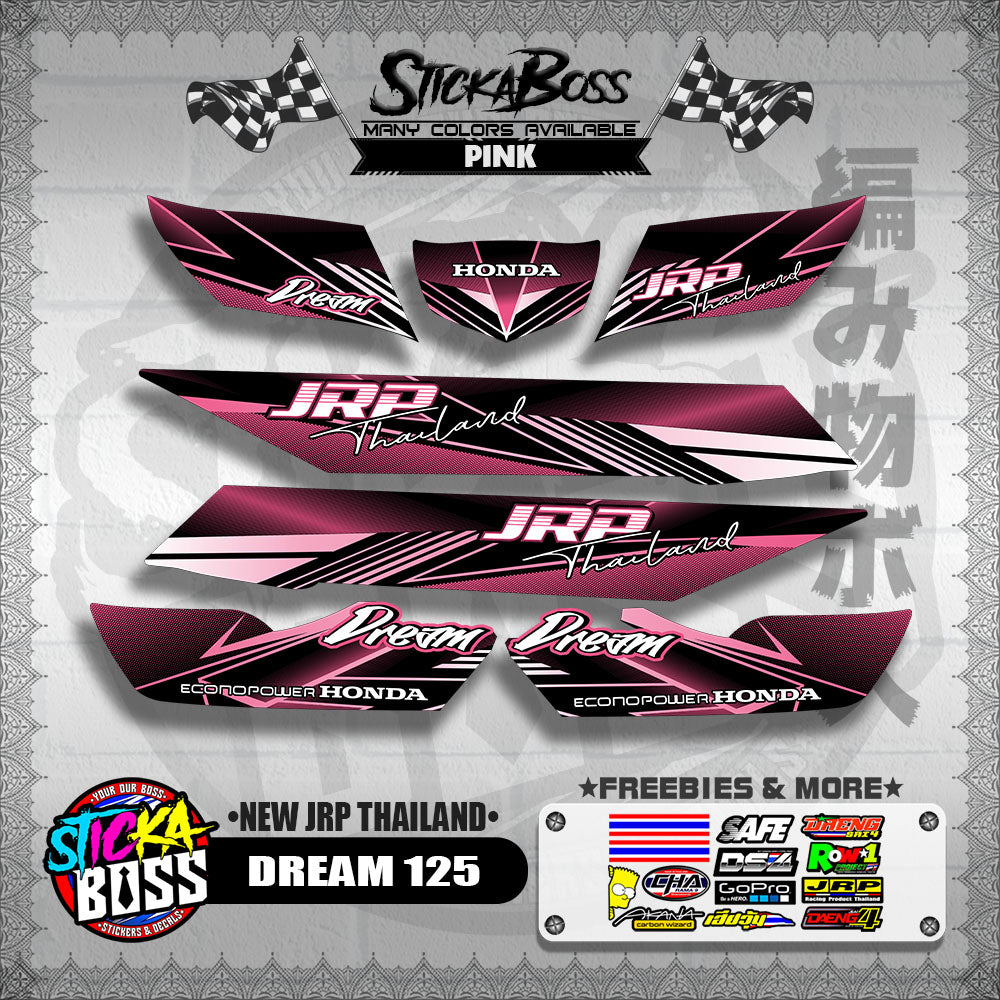 DREAM 125 DECALS ( NEW JRP THAILAND )【WITH FREEBIES】