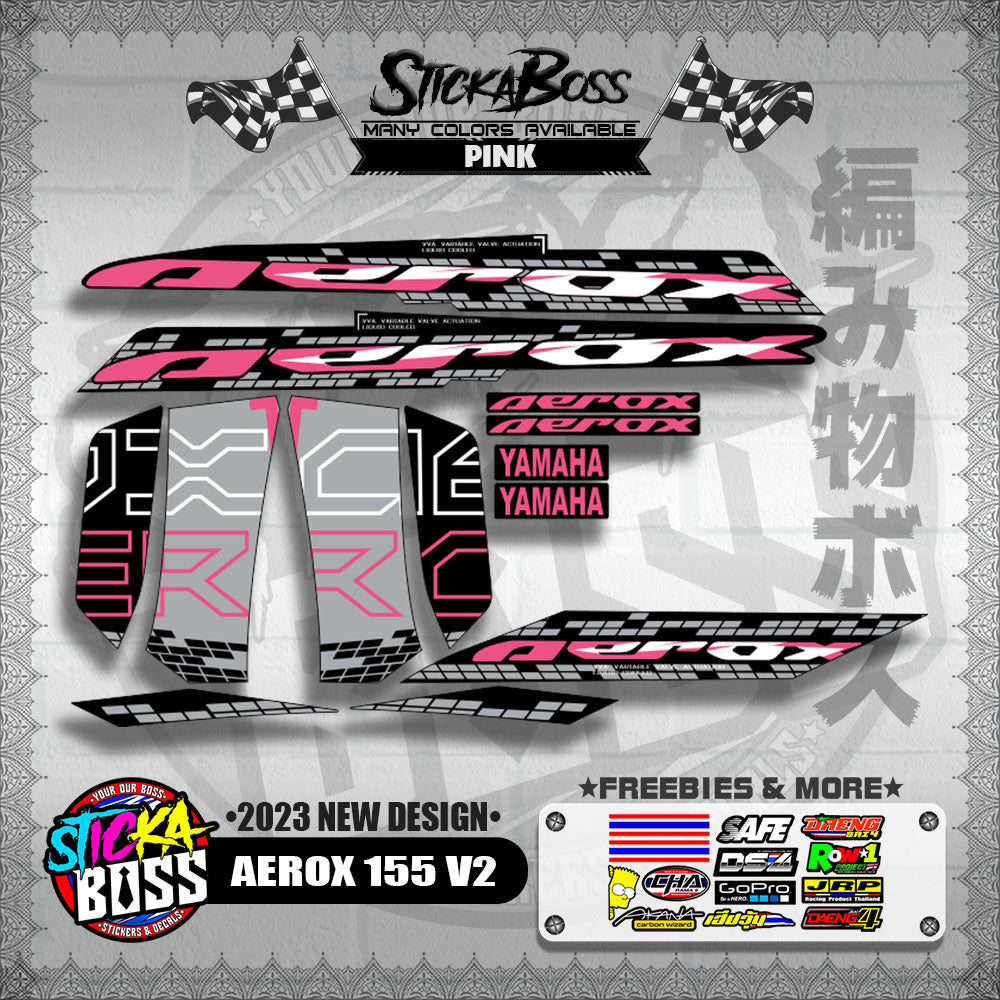 AEROX 155 V2 MALAYSIAN DECALS ( 2023 NEW DESIGN )【WITH FREEBIES】