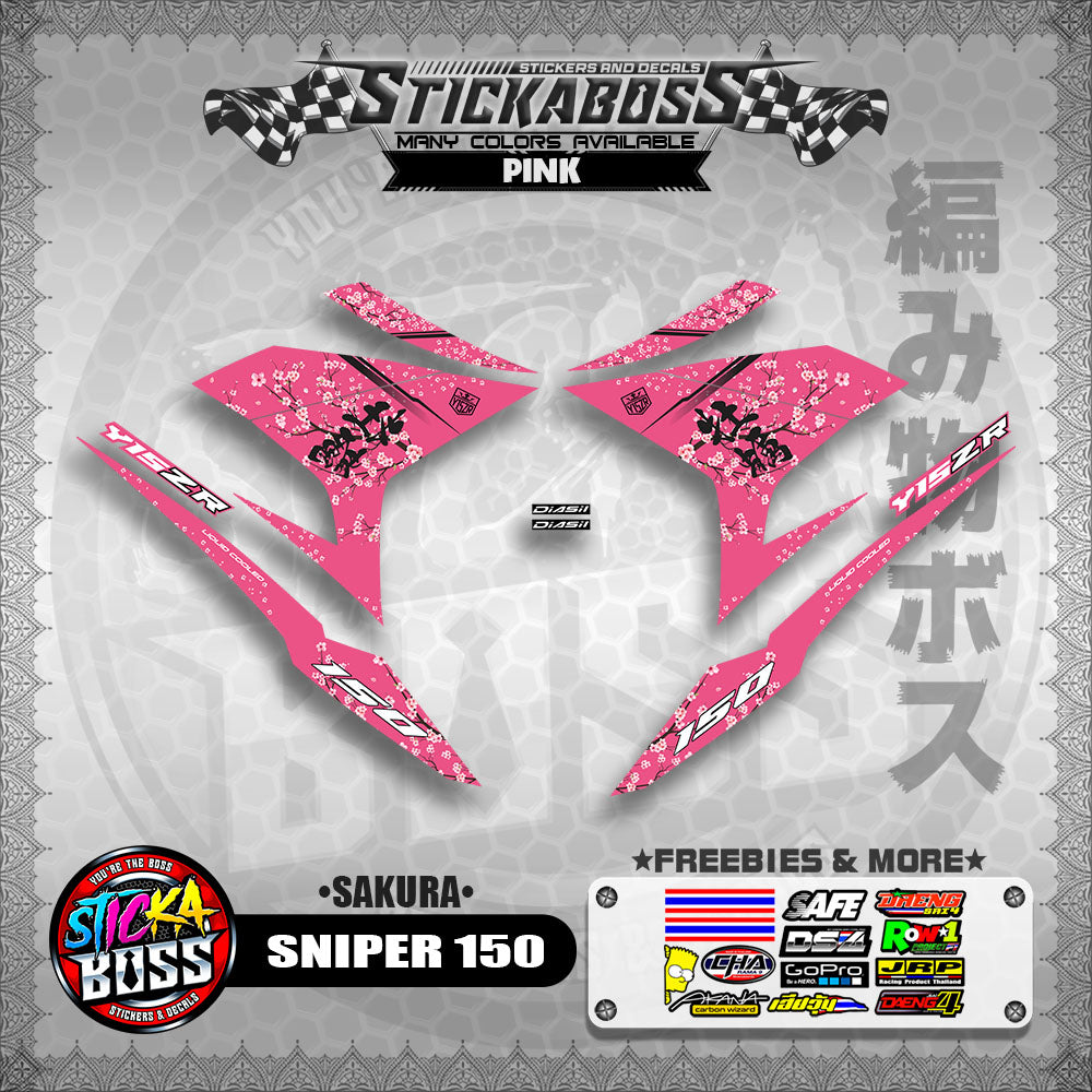 SNIPER 150 STICKER DECALS (SAKURA)【WITH FREEBIES】