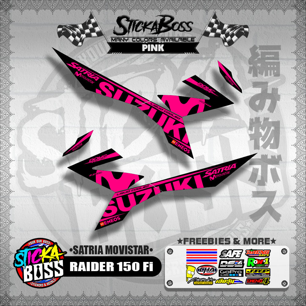 RAIDER 150 Fi DECALS ( SATRIA MOVISTAR )【WITH FREEBIES】