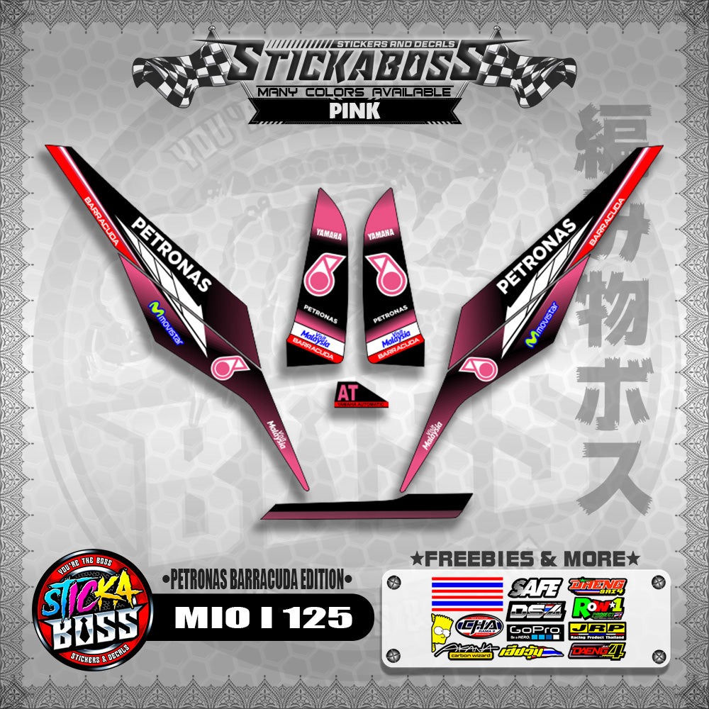 MIO I 125 STICKER DECALS ( PETRONAS BARRACUDA EDITION )【WITH FREEBIES】
