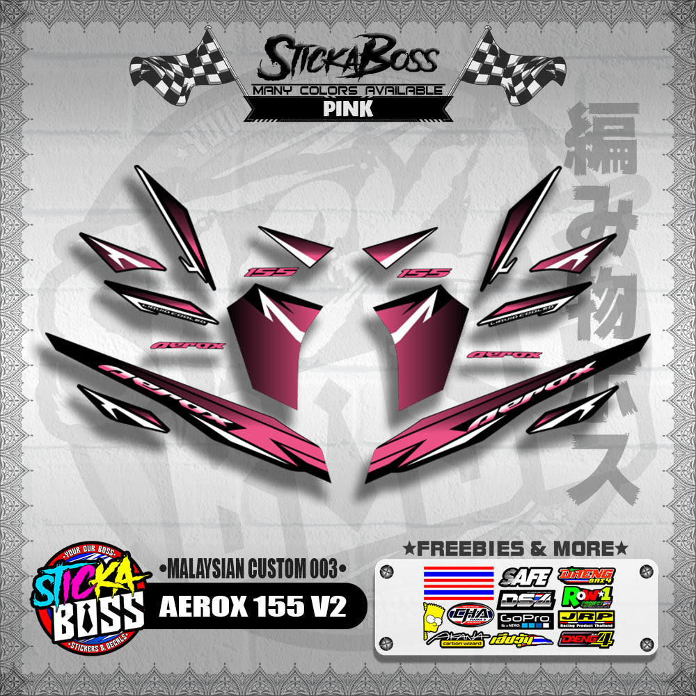 AEROX 155 V2 DECALS ( MALAYSIAN CUSTOM 003 )【WITH FREEBIES】