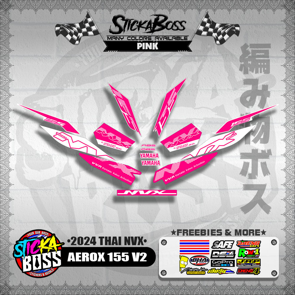 AEROX 155 V2 DECALS ( 2024 THAI NVX )【WITH FREEBIES】