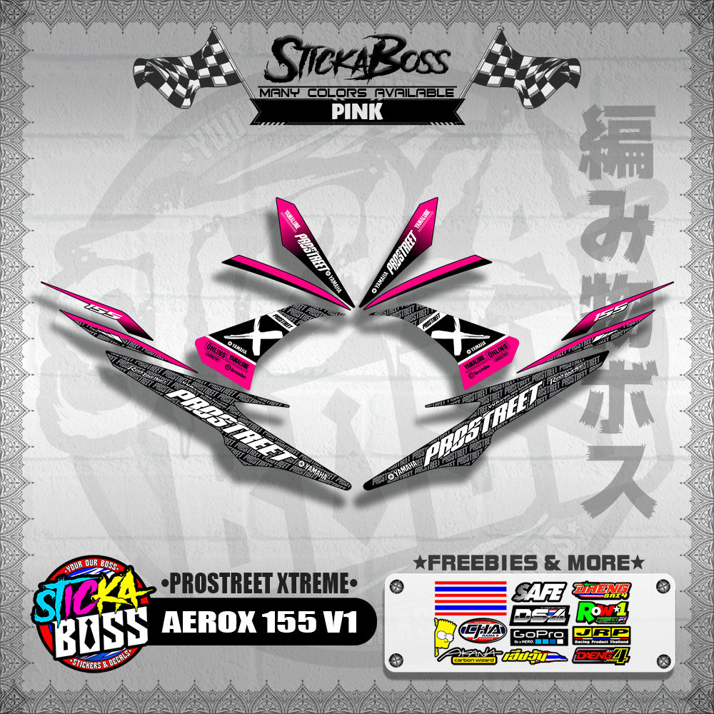 AEROX 155 V1 DECALS ( PROSTREET XTREME )【WITH FREEBIES】