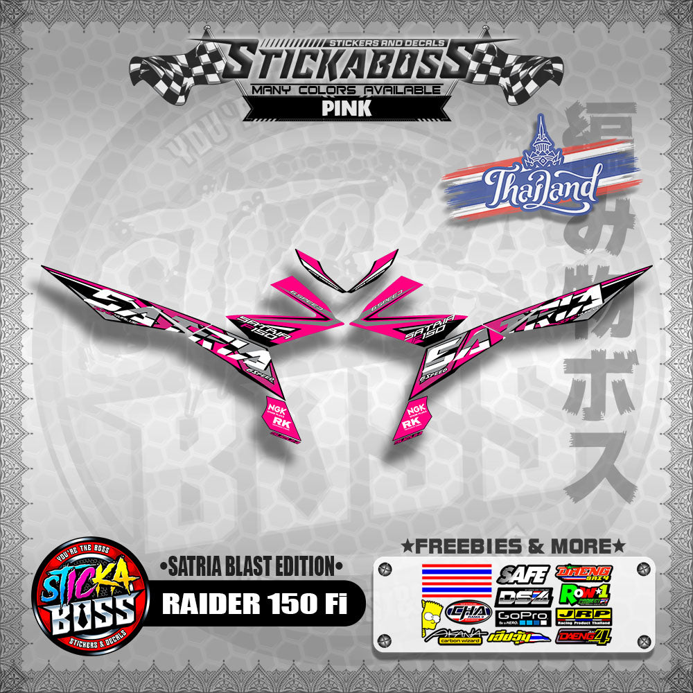SUZUKI RAIDER 150 Fi Thai Decals ( Satria Blast Edition )【WITH FREEBIES】Thailand Concept