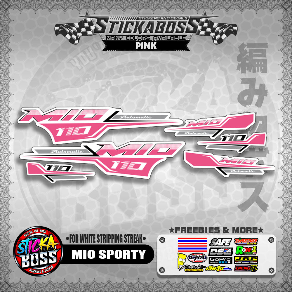MIO SPORTY THAI CONCEPT STICKER DECALS ( FOR WHITE STRIPPING STREAK )【WITH FREEBIES】