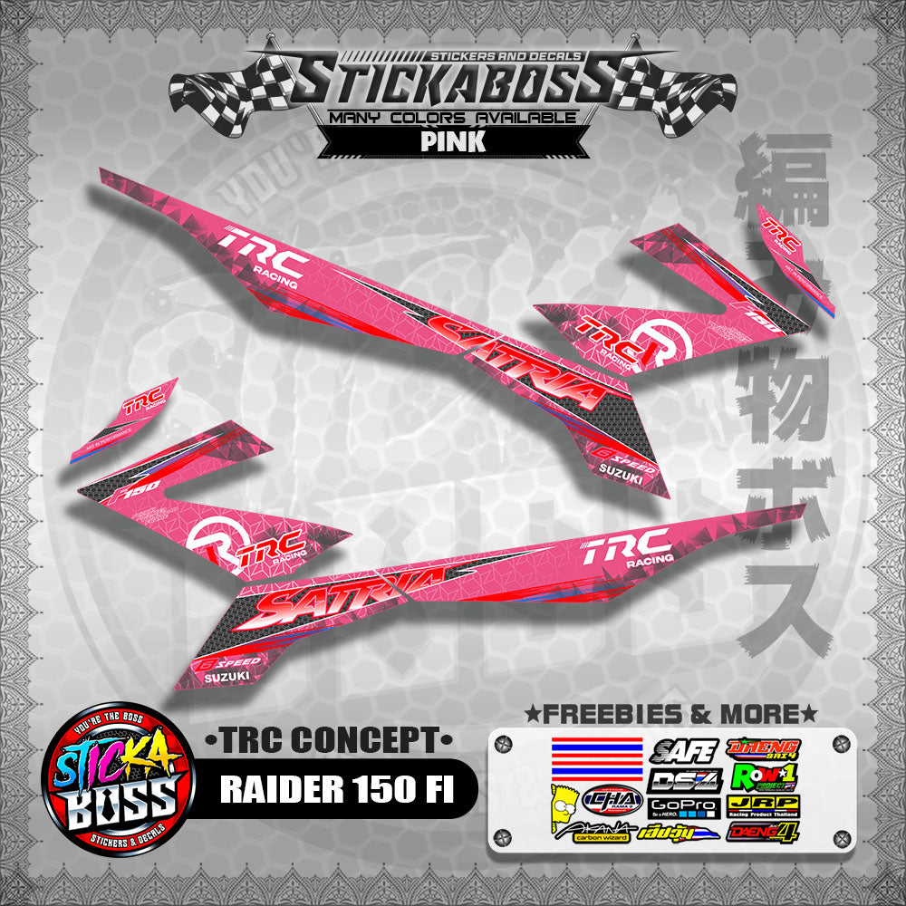 RAIDER 150 FI STICKER DECALS ( TRC CONCEPT SATRIA )【WITH FREEBIES】