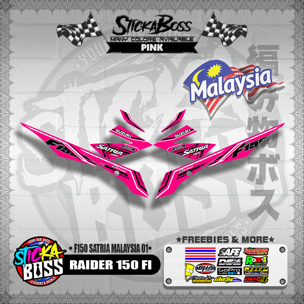 RAIDER 150 FI MALAYSIAN DECALS ( F150 SATRIA MALAYSIA 01 )【WITH FREEBIES】
