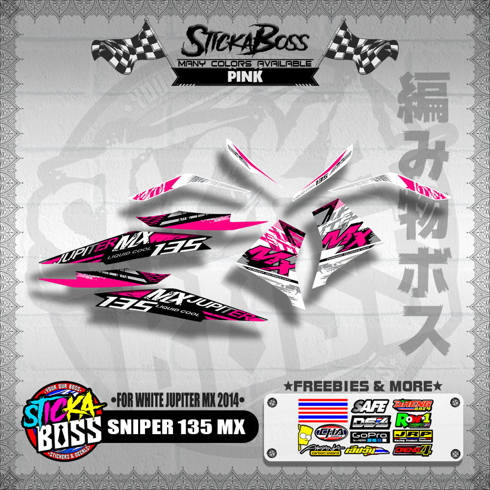 SNIPER 135 MX DECALS ( FOR WHITE JUPITER MX 2014 )【WITH FREEBIES】