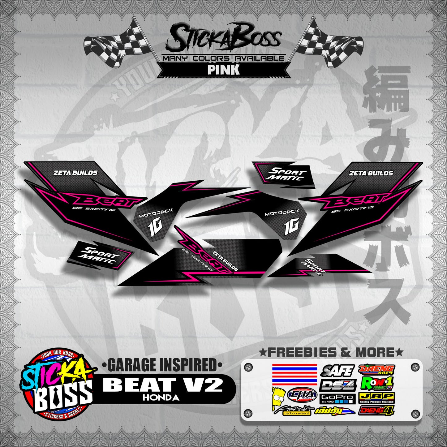 BEAT V2 DECALS ( GARAGE INSPIRED )【WITH FREEBIES】
