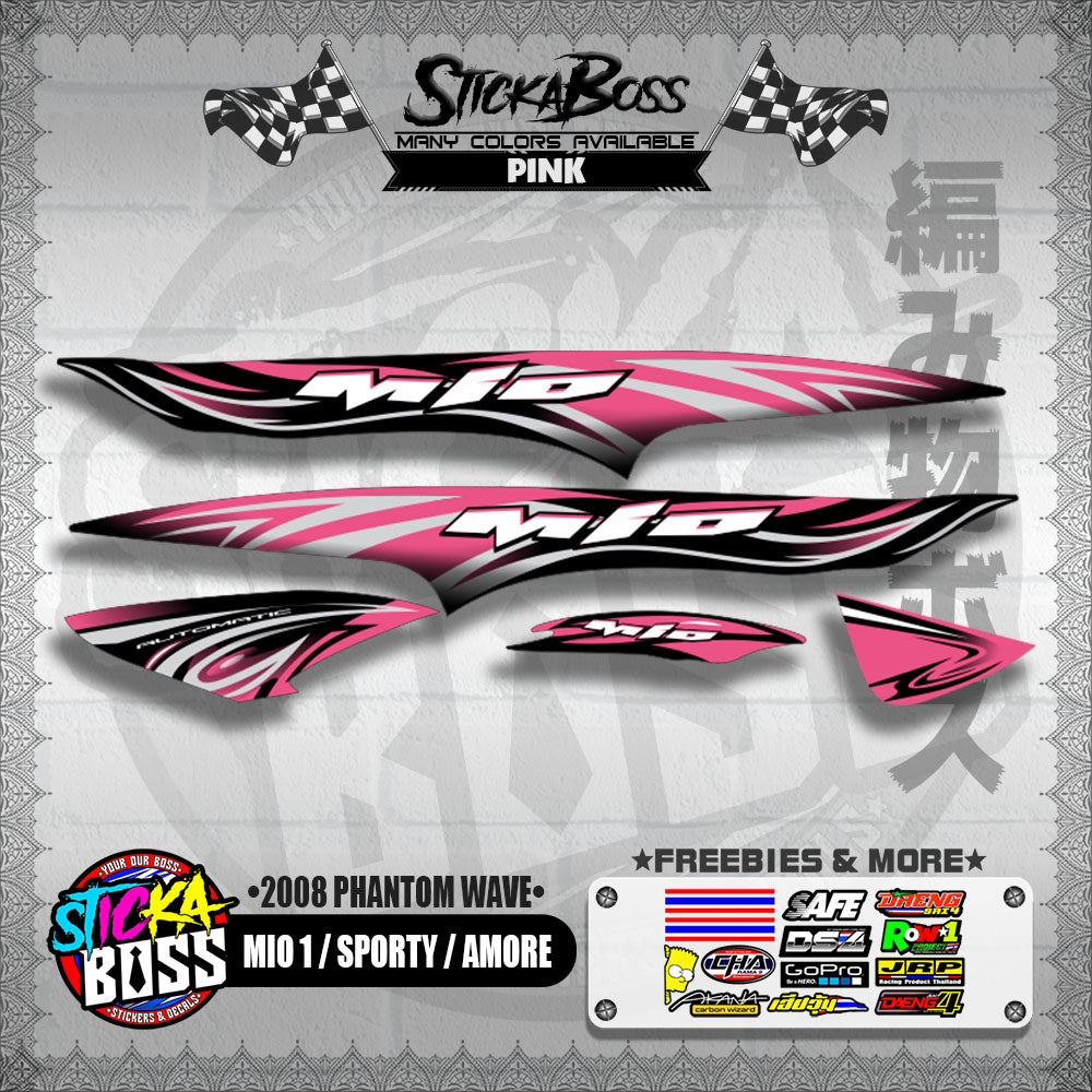 MIO 1 / SPORTY / AMORE DECALS ( 2008 PHANTOM WAVE )【WITH FREEBIES】