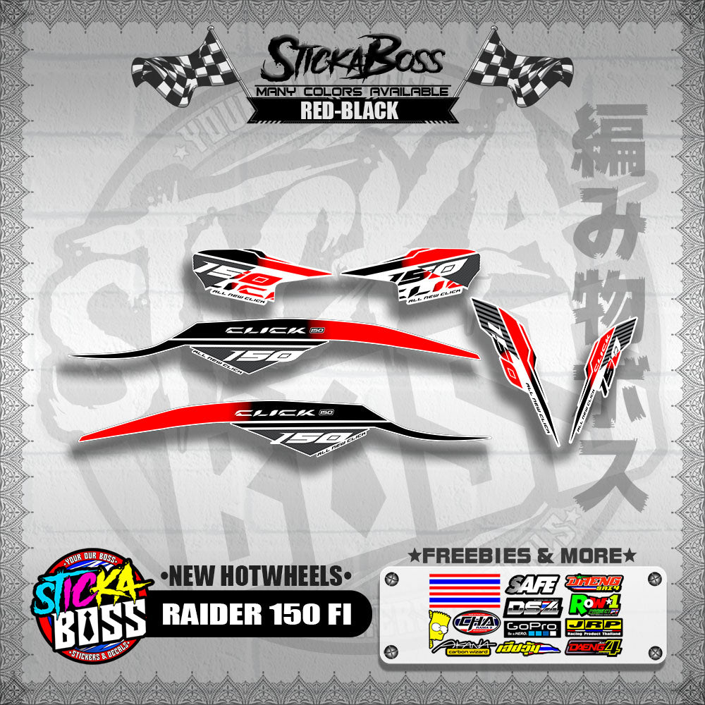 CLICK 150 V2 DECALS FOR WHITE ( NEW CUSTOM STRIPPING GAME CHANGER )【WITH FREEBIES】