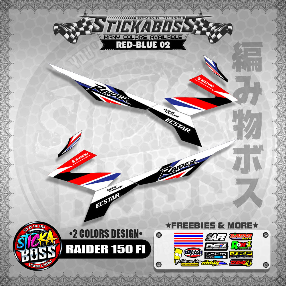RAIDER 150 FI MALAYSIAN STICKER DECALS ( 2 COLORS DESIGN )【WITH FREEBIES】
