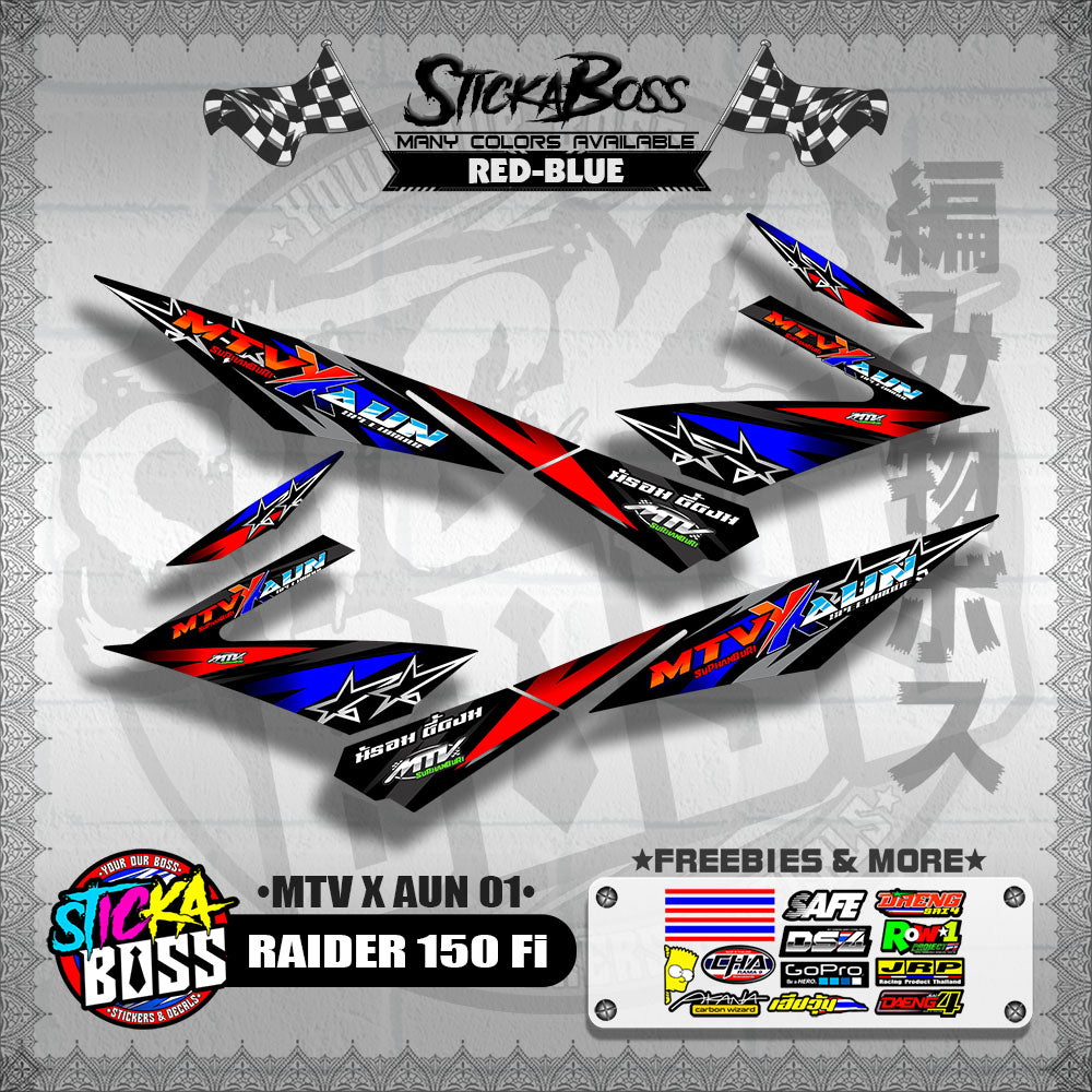 RAIDER 150 Fi DECALS ( MTV X AUN 01 )【WITH FREEBIES】