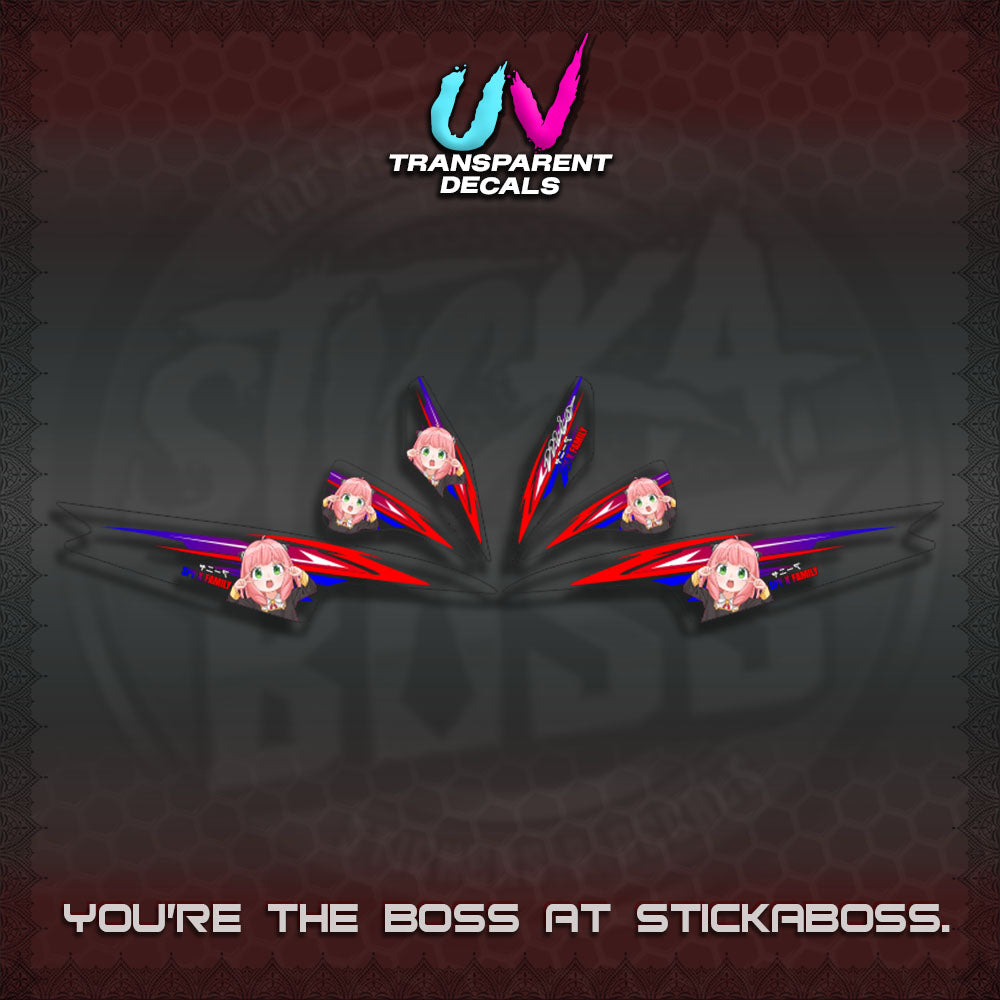 MIO SPORTY UV TRANSPARENT DECALS (2026 ANYA MOTIF DESIGN)STICKER DECALS By STICKABOSS